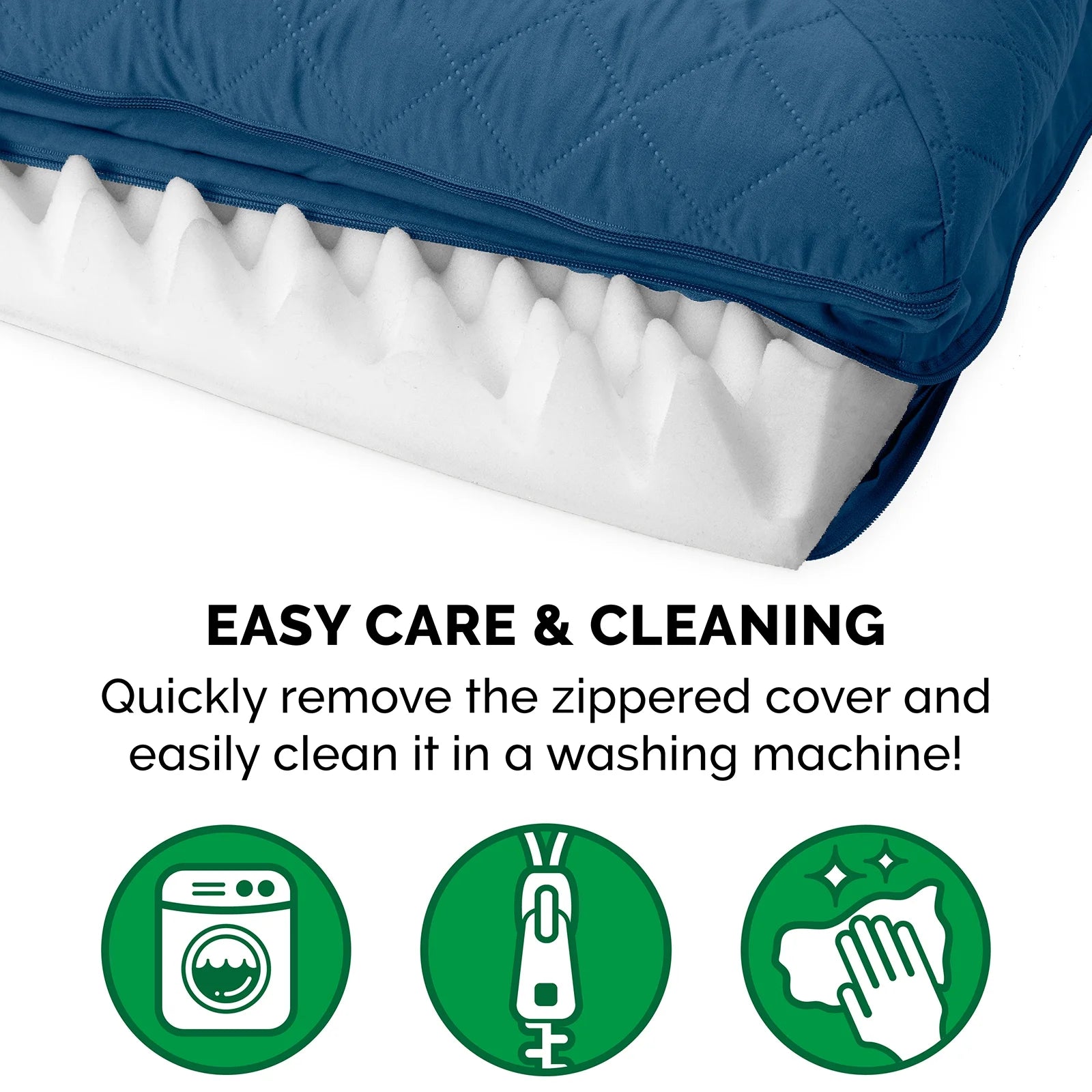Pet Products Quilted Orthopedic Sofa Pet Bed for Dogs & Cats - Navy, Jumbo