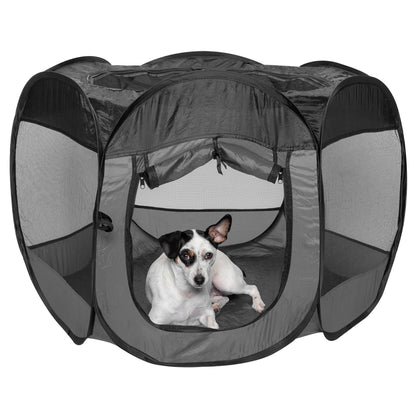 Pet Products Mesh Open-Air Pet Playpen - Gray, Medium