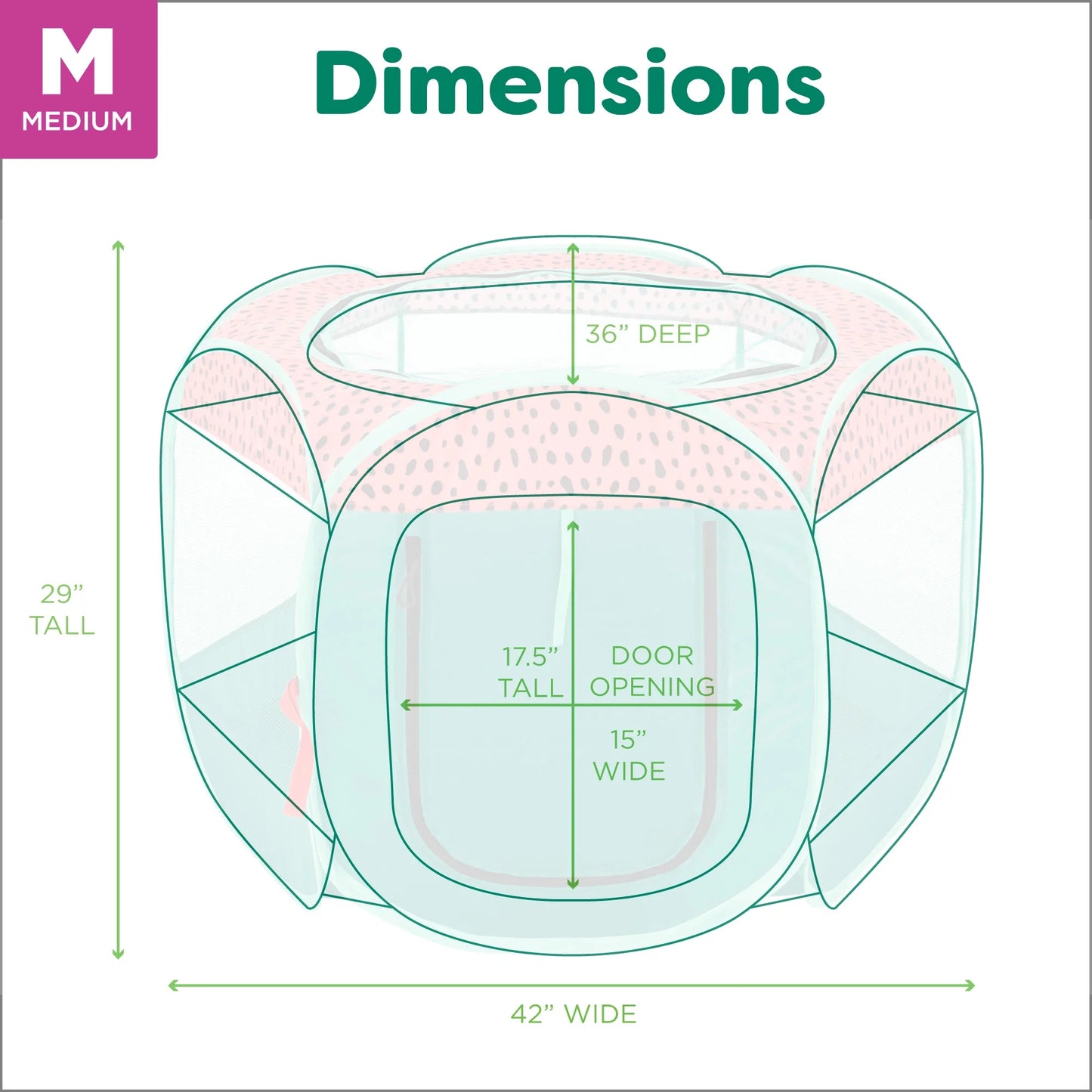 Pet Products Mesh Open-Air Pet Playpen - Watermelon, Medium