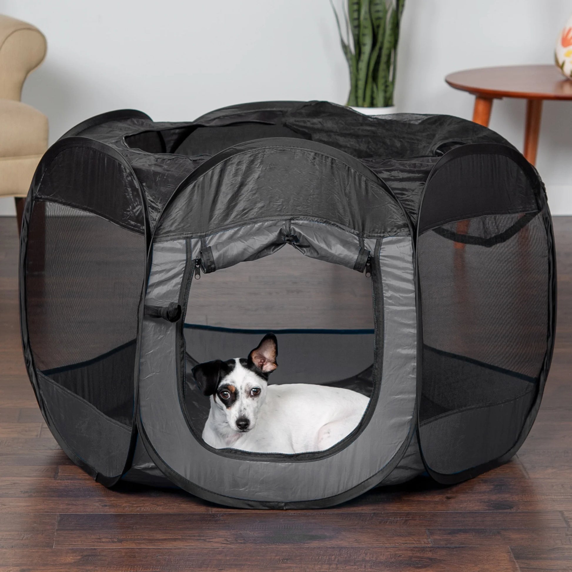 Pet Products Mesh Open-Air Pet Playpen - Gray, Medium