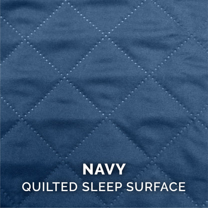 Pet Products Quilted Orthopedic Sofa Pet Bed for Dogs & Cats - Navy, Jumbo