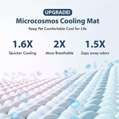 Summer Cooling Mat & Sleeping Pad- Water Absorption Top, Materials Safe, Easy Carry, EZ Clean. Keep Cooling for Pets, Kids and Adults.(Blue, 28" X 22")