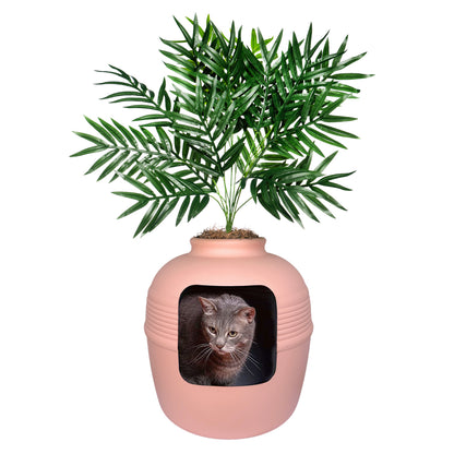 Original Hidden Litter Box Planter, Hooded Litter Box, Fake Plant Good Pet Stuff