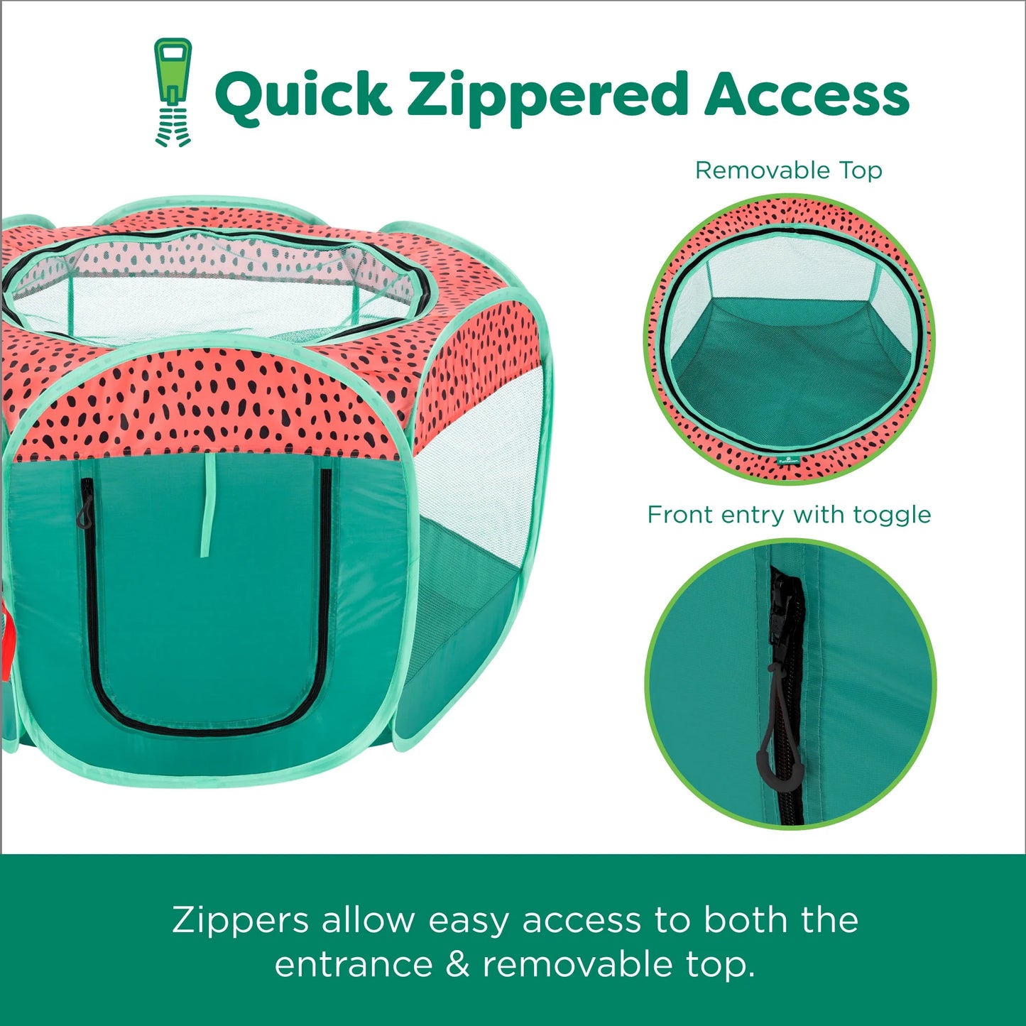 Pet Products Mesh Open-Air Pet Playpen - Watermelon, Medium